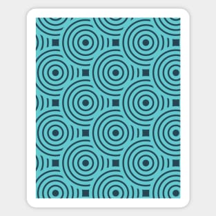 Blue Circles Seamless Pattern 033#001 Sticker